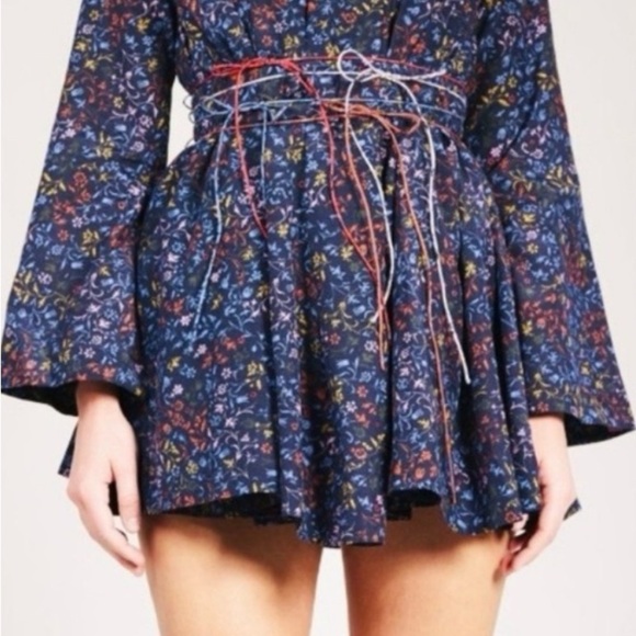 Elliette Floral A Line Mini Skirt with Ties 🌸 - Picture 6 of 6